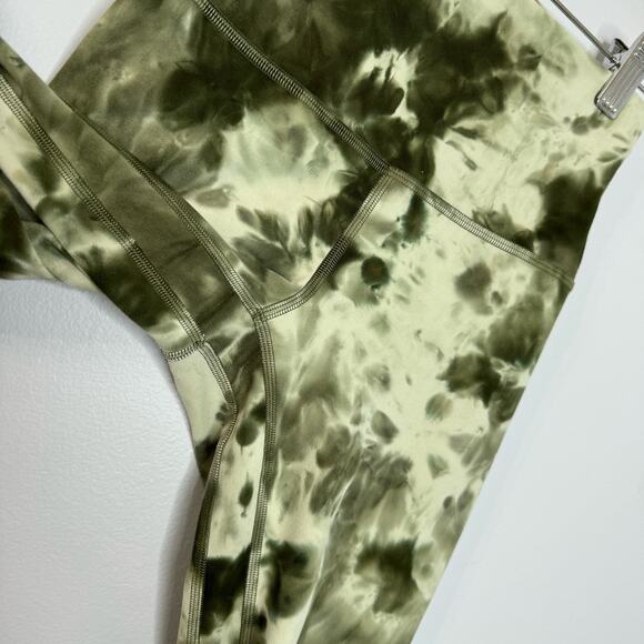 Lululemon Align High-Rise Crop 21" Diamond Dye Light Sage Medium Olive Sz2 - Picture 10 of 11